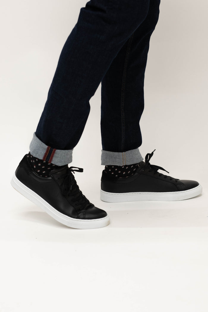 Jack & Jones Corey Black Leather Sneakers