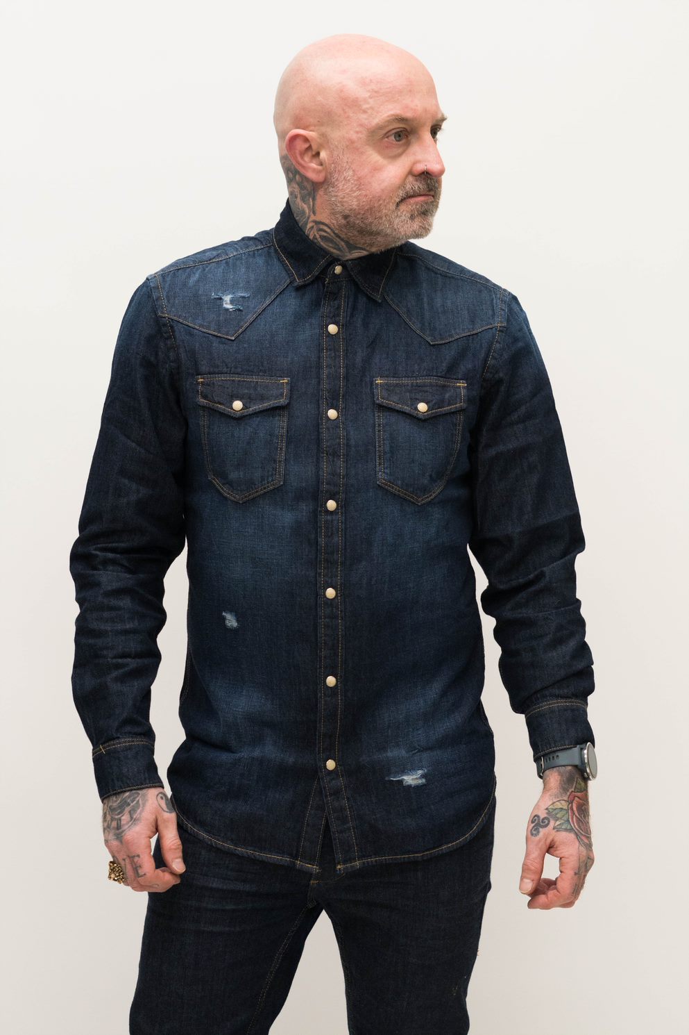 Jack & Jones Dark Wash Denim Shirt
