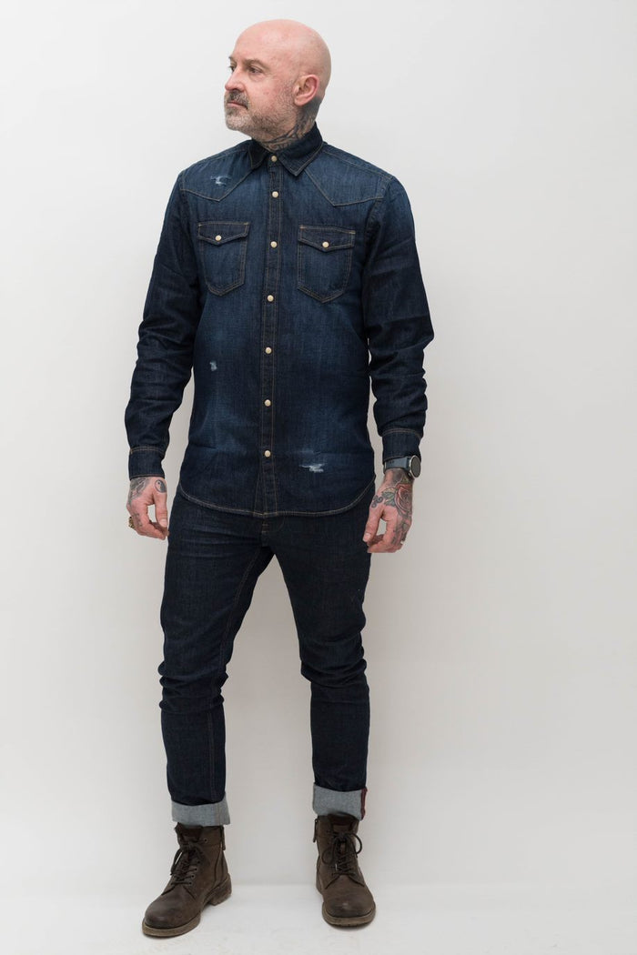 Jack & Jones Dark Wash Denim Shirt