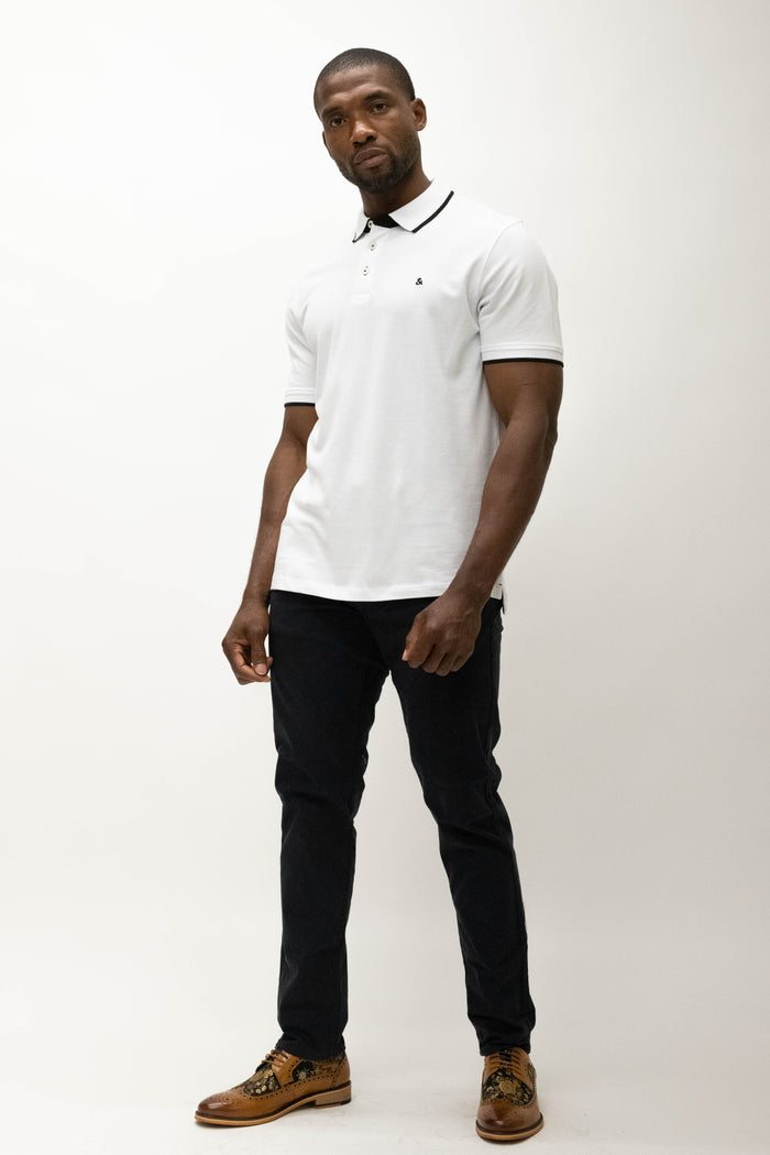 Jack & Jones White Polo T-Shirt