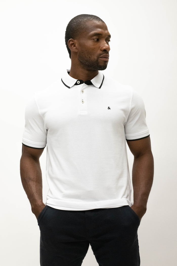 Jack & Jones White Polo T-Shirt