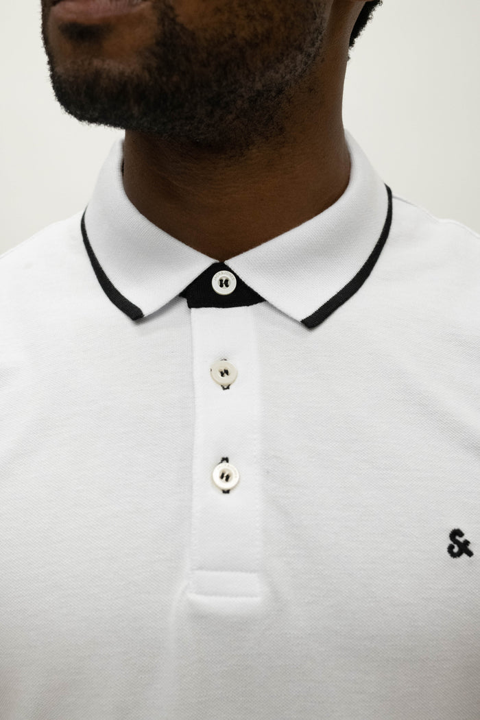 Jack & Jones White Polo T-Shirt