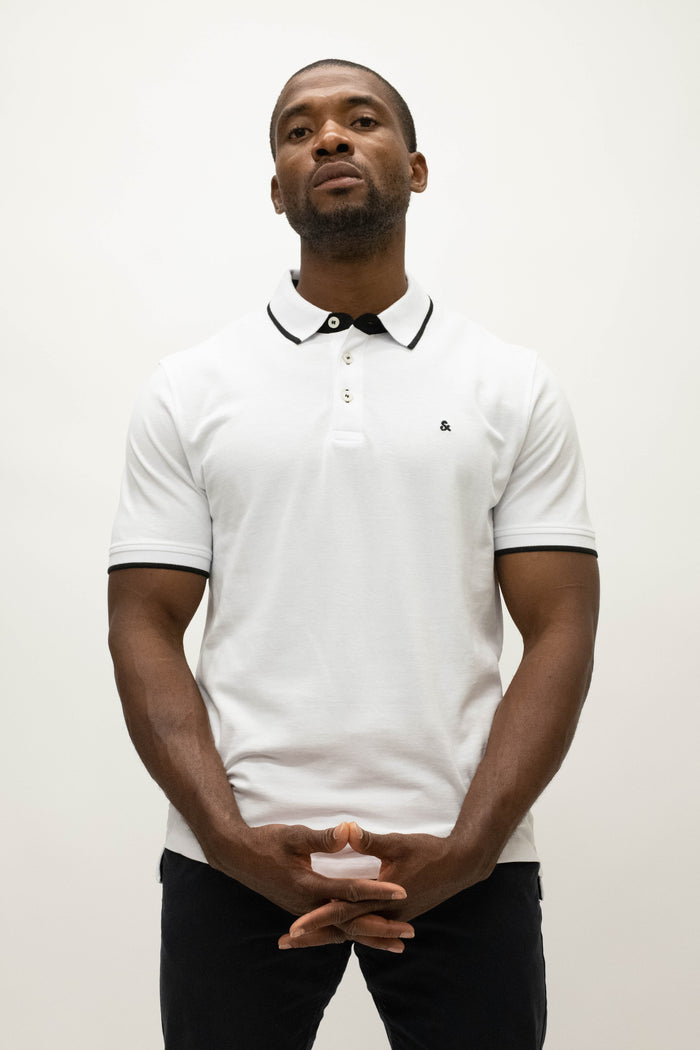 Jack & Jones White Polo T-Shirt