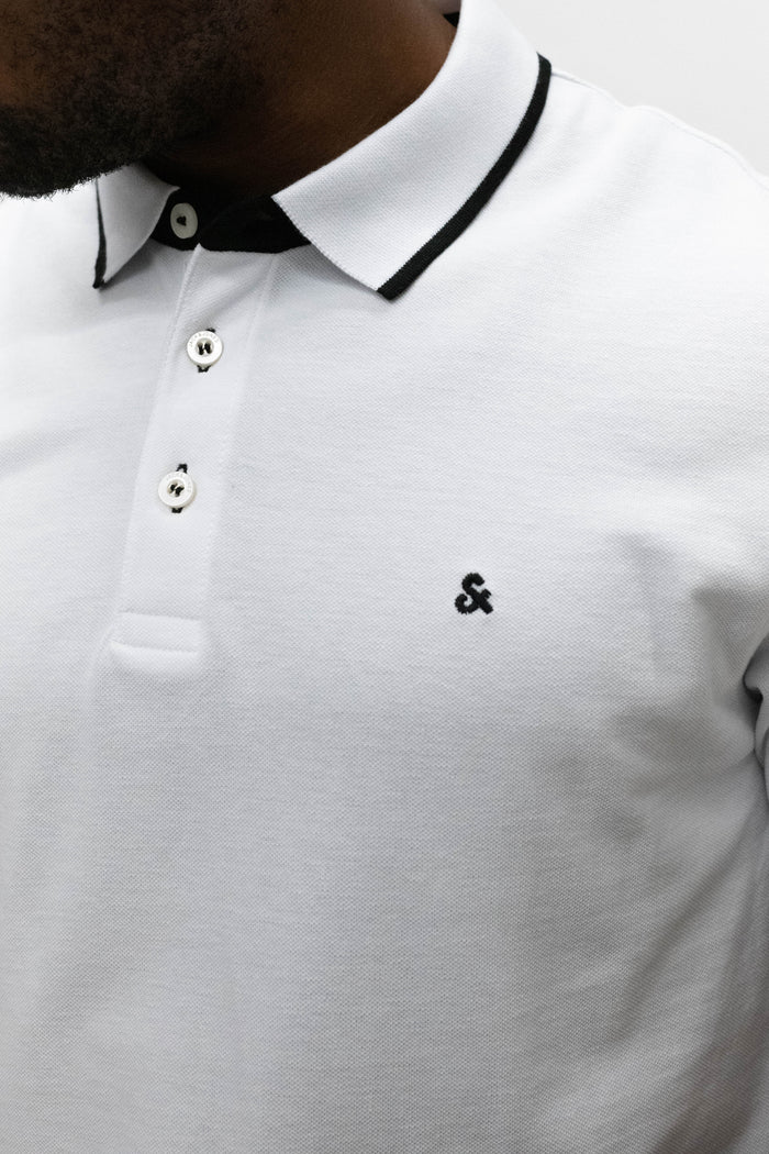 Jack & Jones White Polo T-Shirt