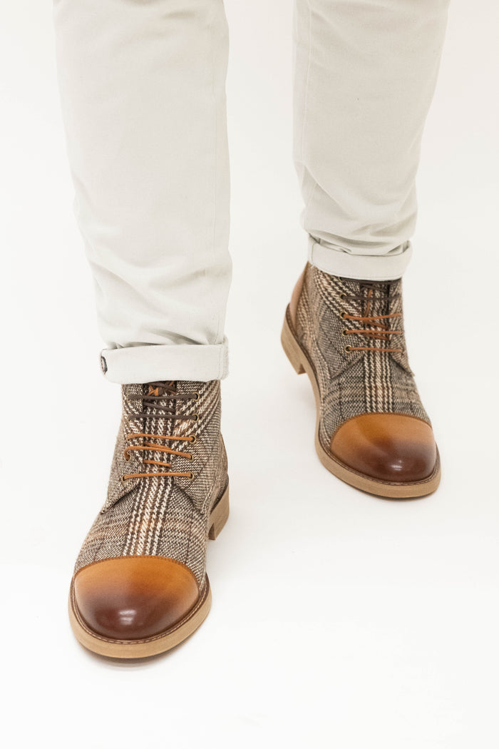 Justin Reess Greg Tan Check Boots