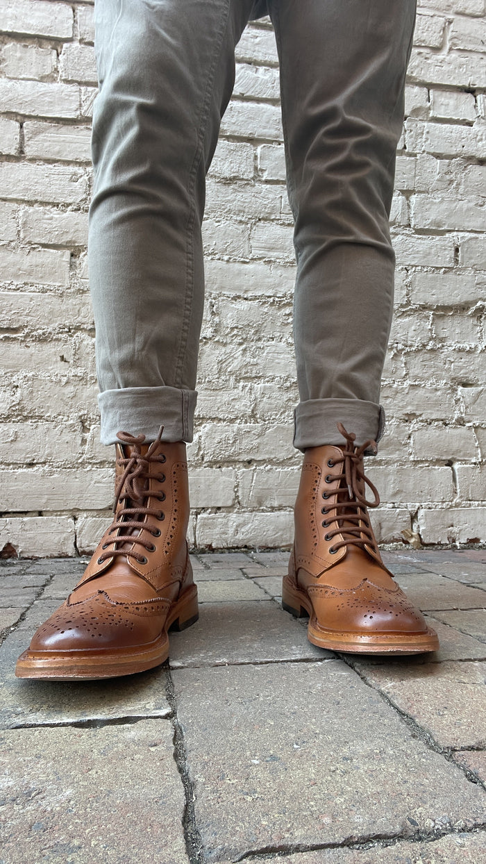 Kensington Tan Brogue Boots