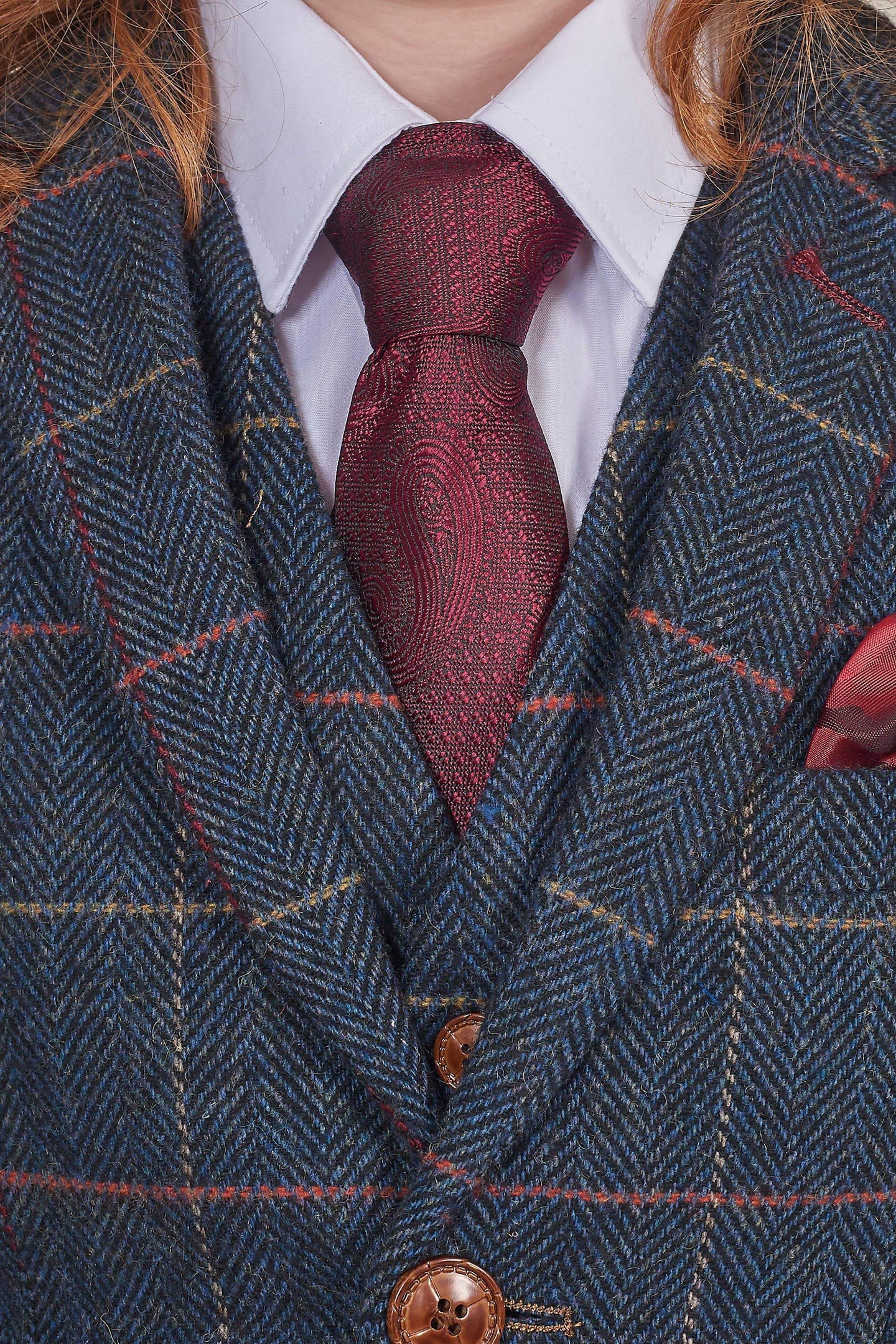 Knightsbridge Neckwear Boys Maroon Paisley Tie Maroon