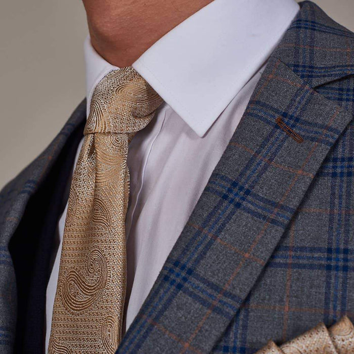 Knightsbridge Neckwear Champagne Paisley Tie Champagne
