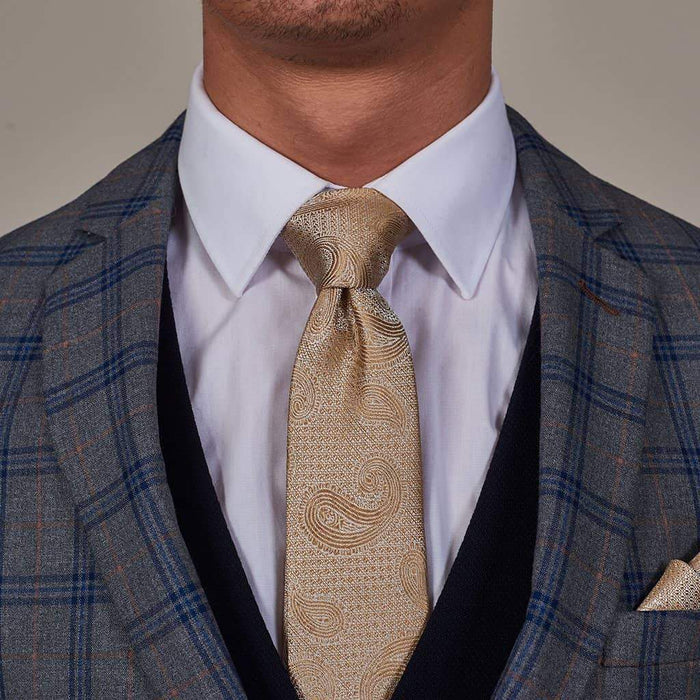 Knightsbridge Neckwear Champagne Paisley Tie Champagne