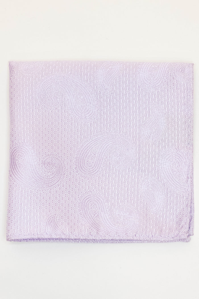 Knightsbridge Neckwear Lilac Paisley Pocket Square