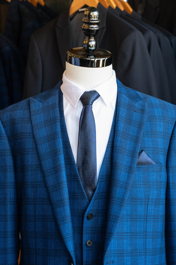 Knightsbridge Neckwear Navy Paisley Tie Navy