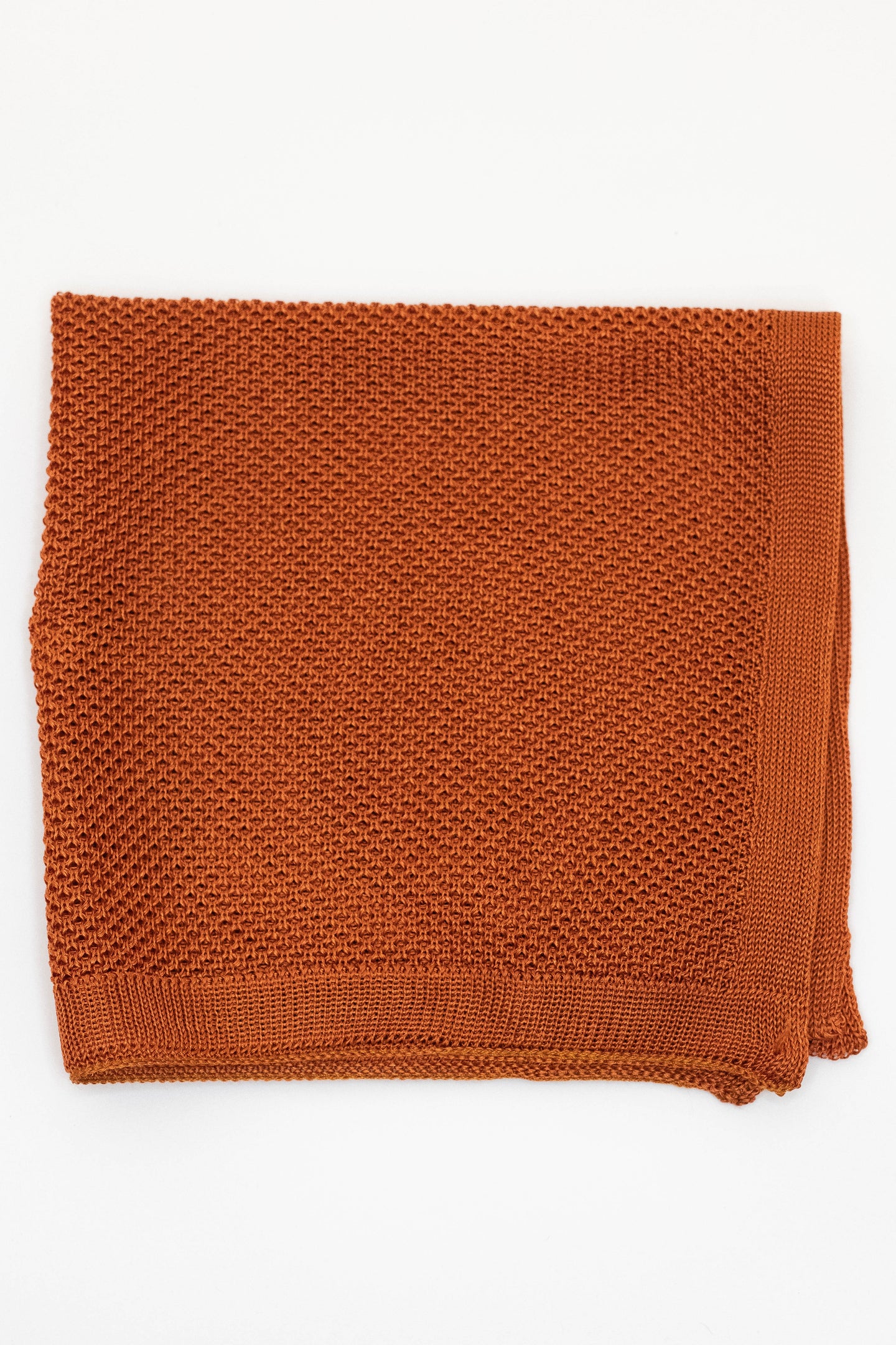 Knightsbridge Neckwear Plain Bronze Silk Knitted Pocket Square