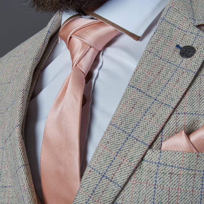 Knightsbridge Neckwear Rose Gold Woven Silk Tie