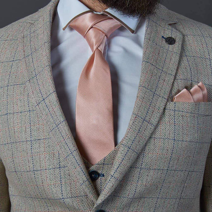 Knightsbridge Neckwear Rose Gold Woven Silk Tie