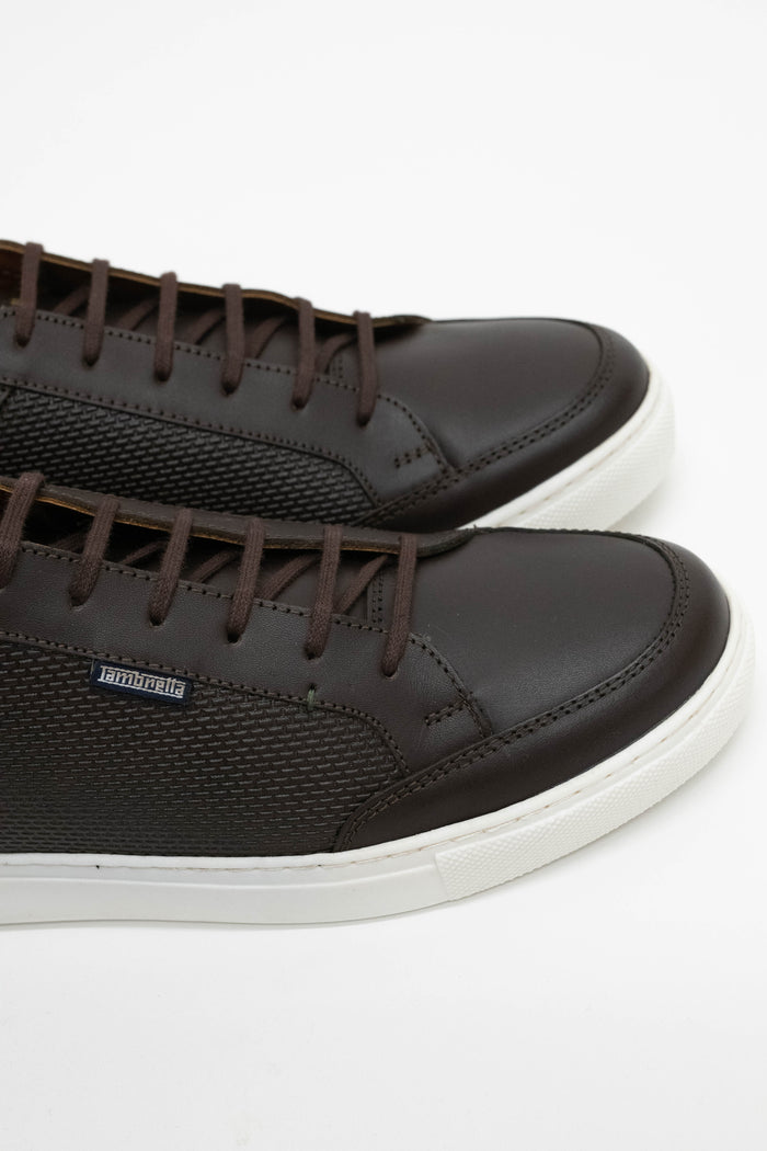 Lambretta Brown Leather Sneakers