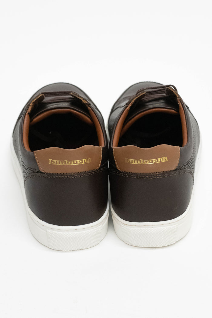 Lambretta Brown Leather Sneakers