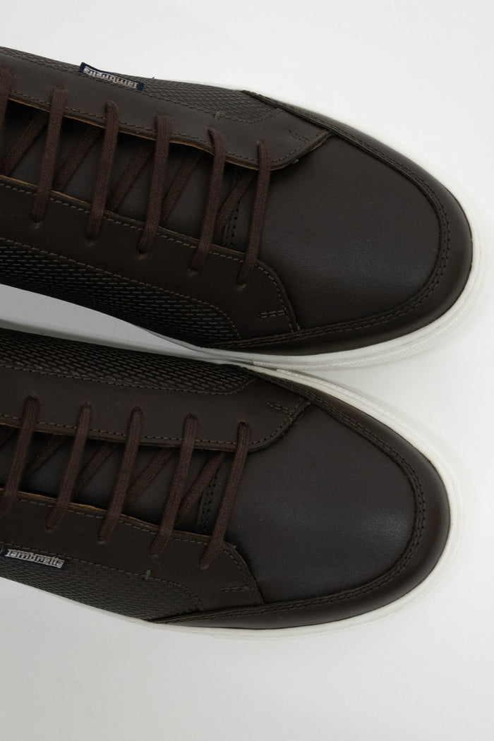 Lambretta Brown Leather Sneakers