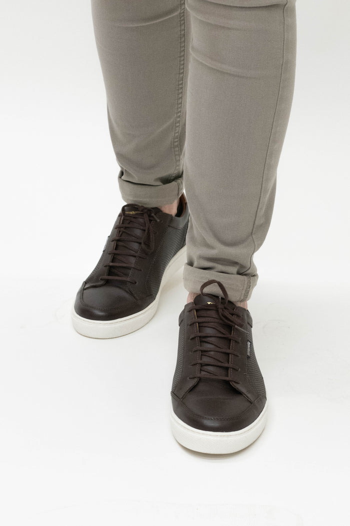 Lambretta Brown Leather Sneakers