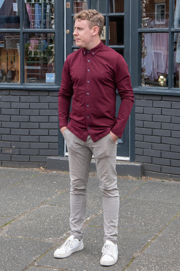 Mish Mash Beck Burgundy Jersey Shirt