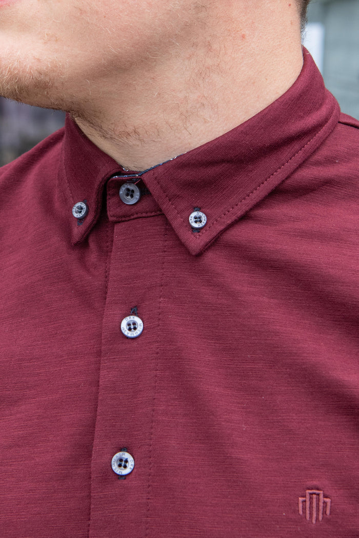 Mish Mash Beck Burgundy Jersey Shirt