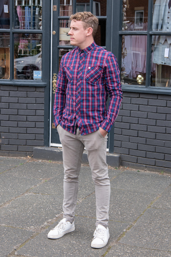 Mish Mash Padley Red & Navy Shirt