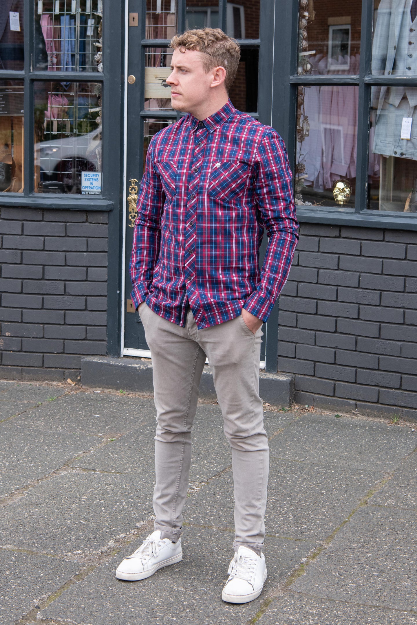 Mish Mash Padley Red & Navy Shirt