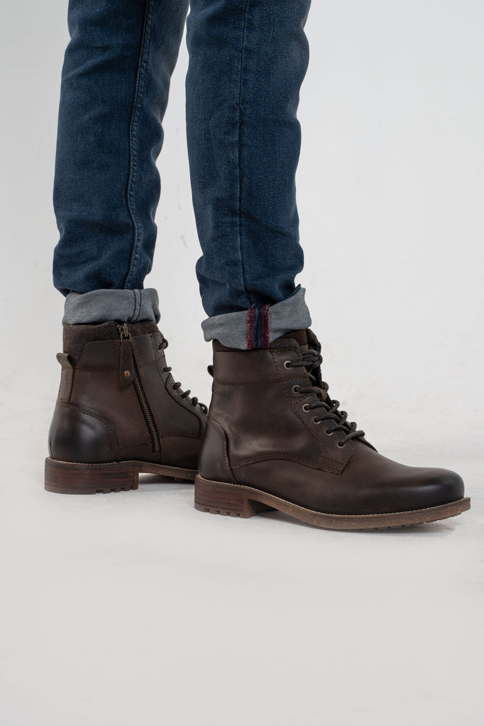 Roamers Brown Leather Boots 7