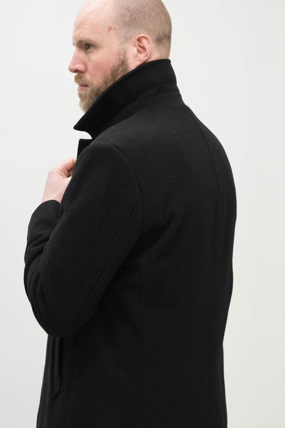 Skopes Aldgate Black Overcoat
