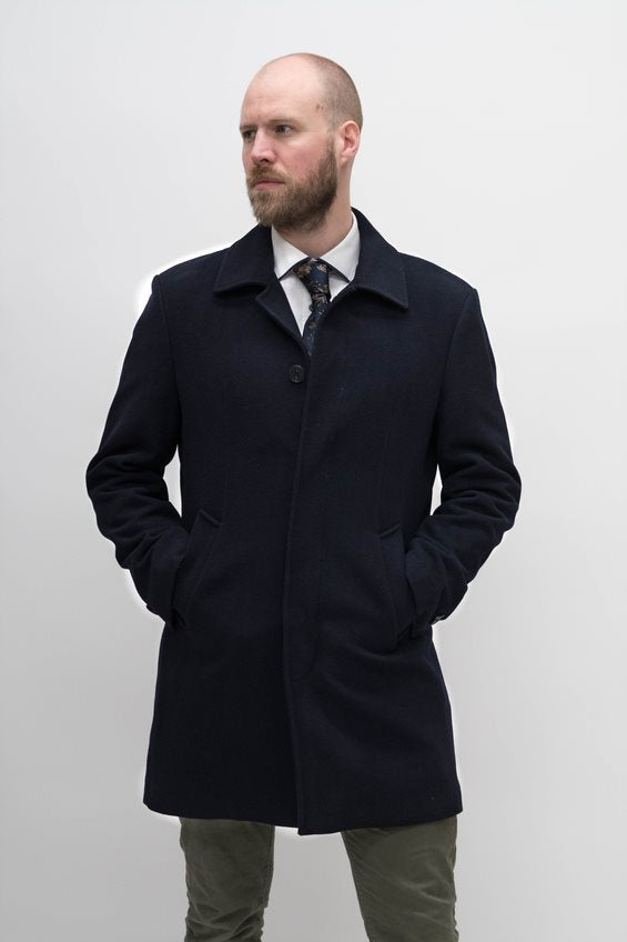 Skopes Aldgate Navy Overcoat