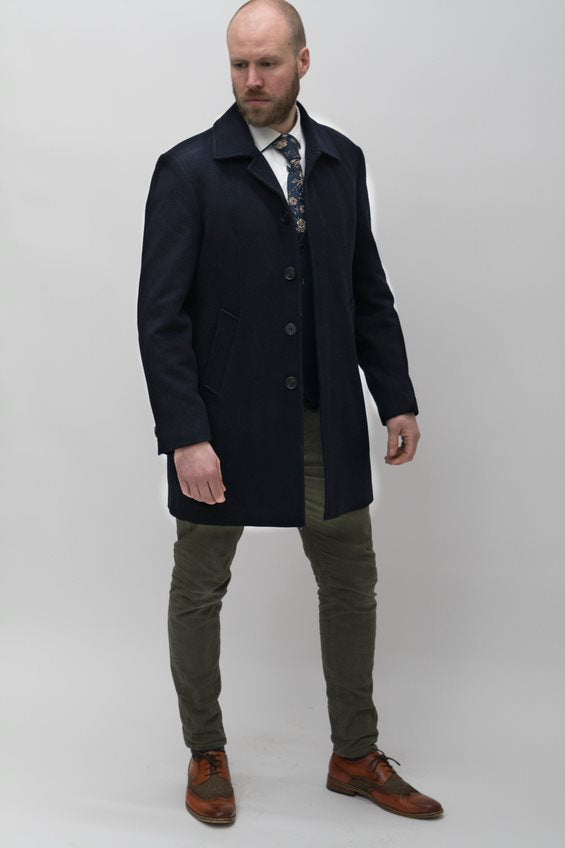 Skopes Aldgate Navy Overcoat