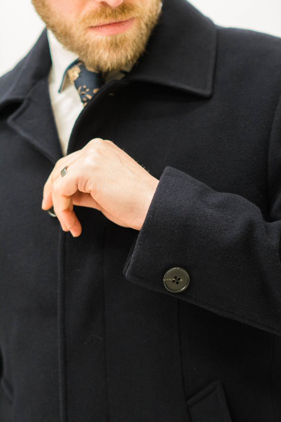 Skopes Aldgate Navy Overcoat