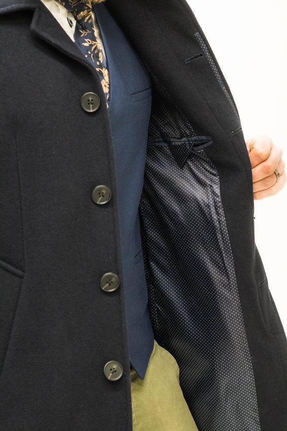Skopes Aldgate Navy Overcoat