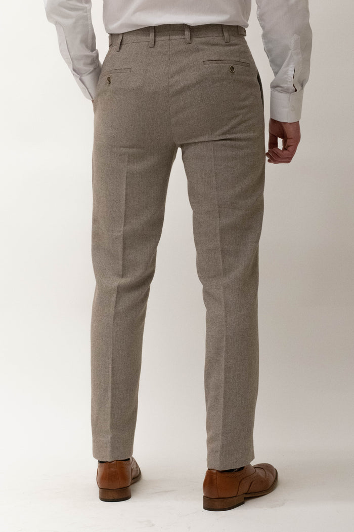 Skopes Jude Stone Herringbone Trousers