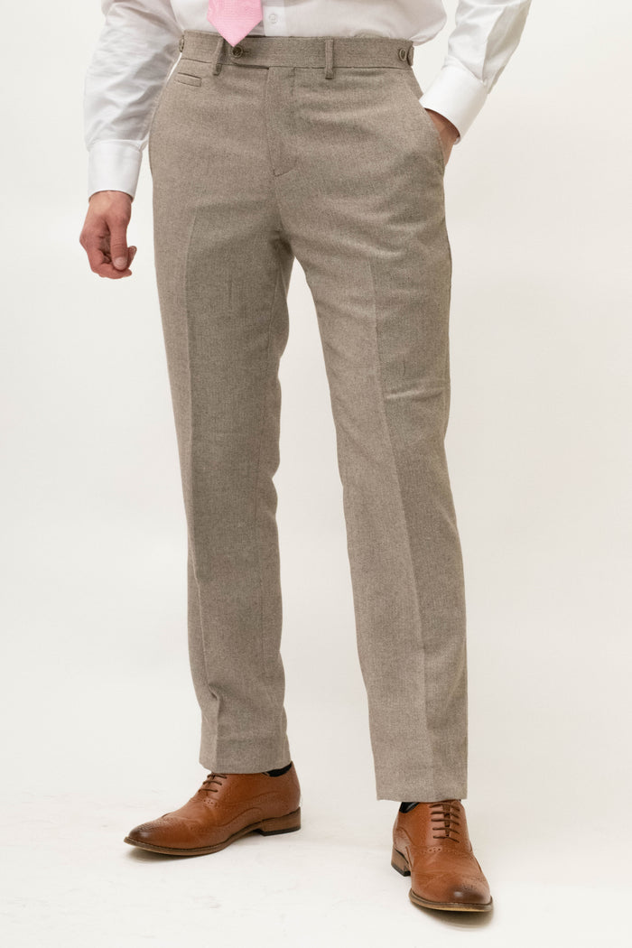 Skopes Jude Stone Herringbone Trousers