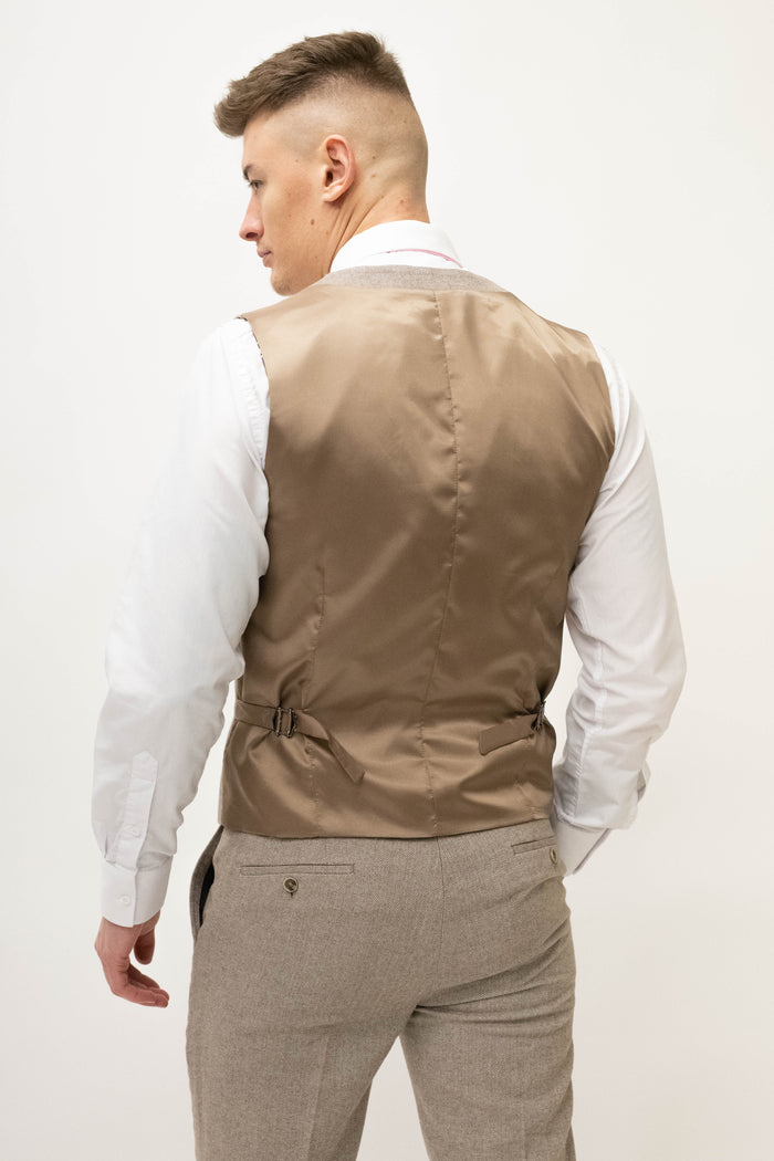 Skopes Jude Stone Herringbone Waistcoat