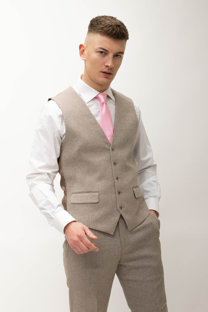 Skopes Jude Stone Herringbone Waistcoat