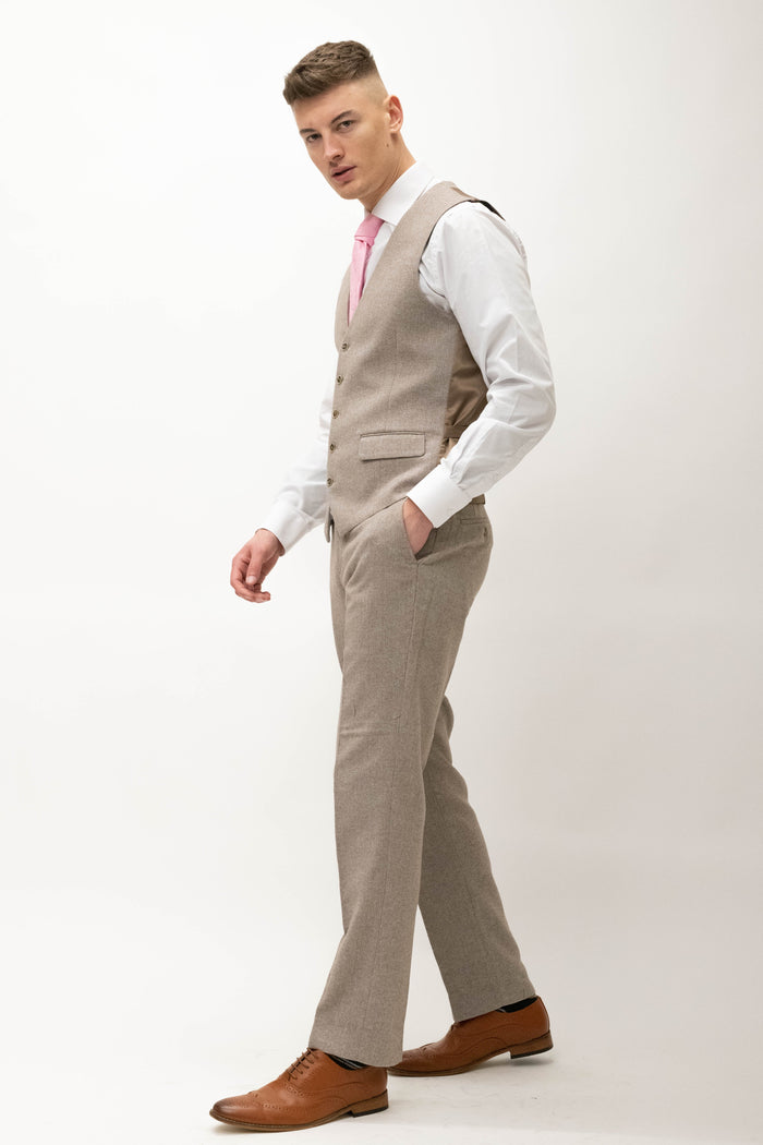 Skopes Jude Stone Herringbone Waistcoat