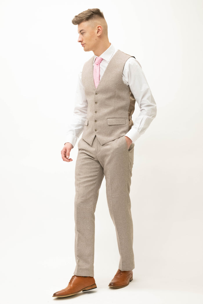 Skopes Jude Stone Herringbone Waistcoat