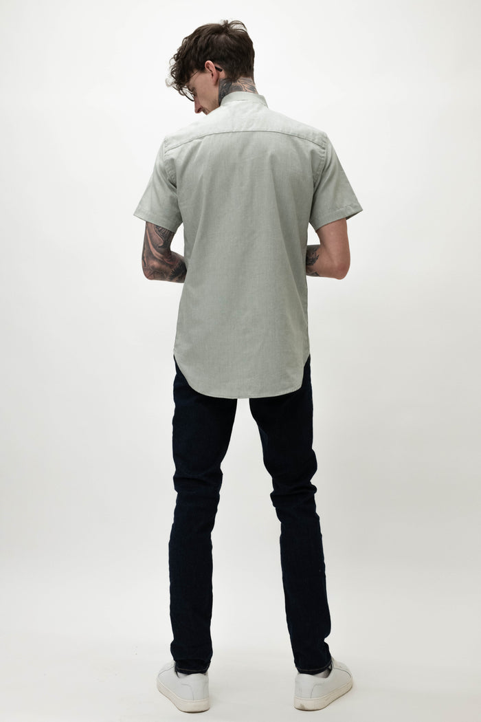 Skopes Khaki Short Sleeved Grandad Shirt