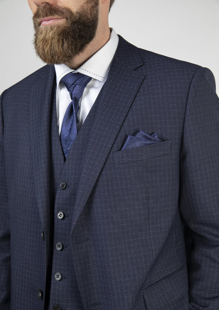 Skopes Mac Navy and Grey Check Blazer