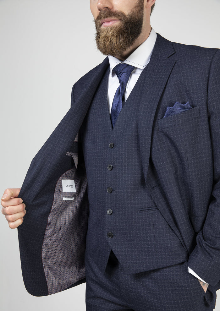 Skopes Mac Navy and Grey Check Blazer