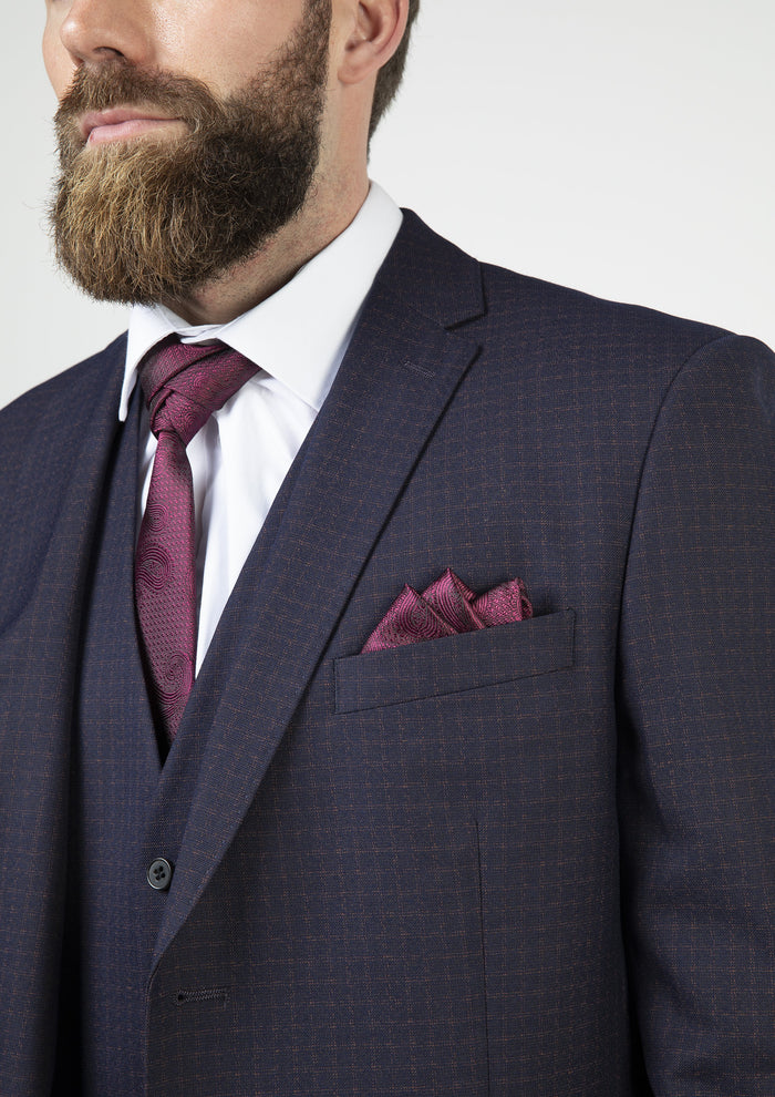 Skopes Mac Navy and Wine Check Blazer