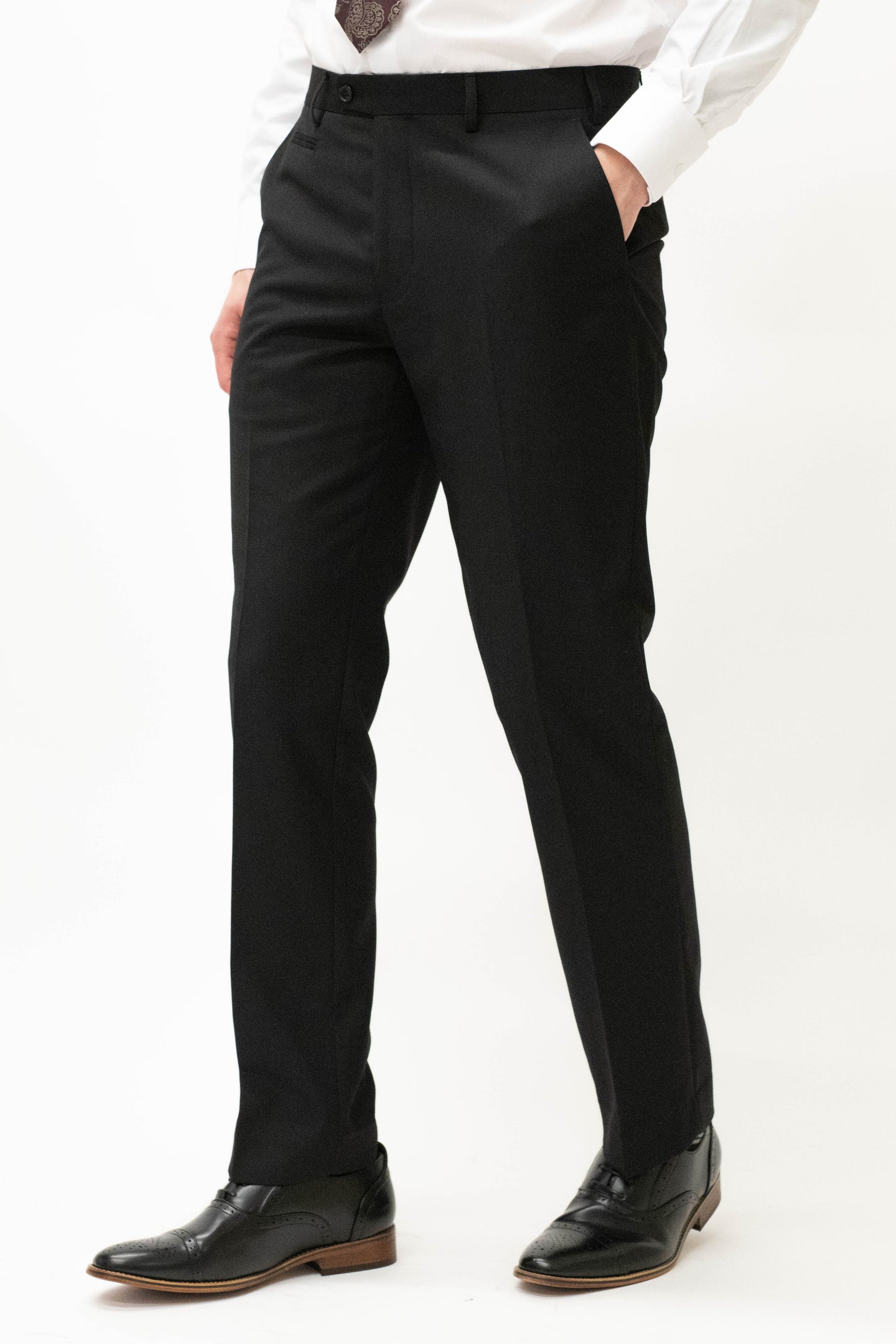 Skopes Madrid Black Tailored Fit Trousers