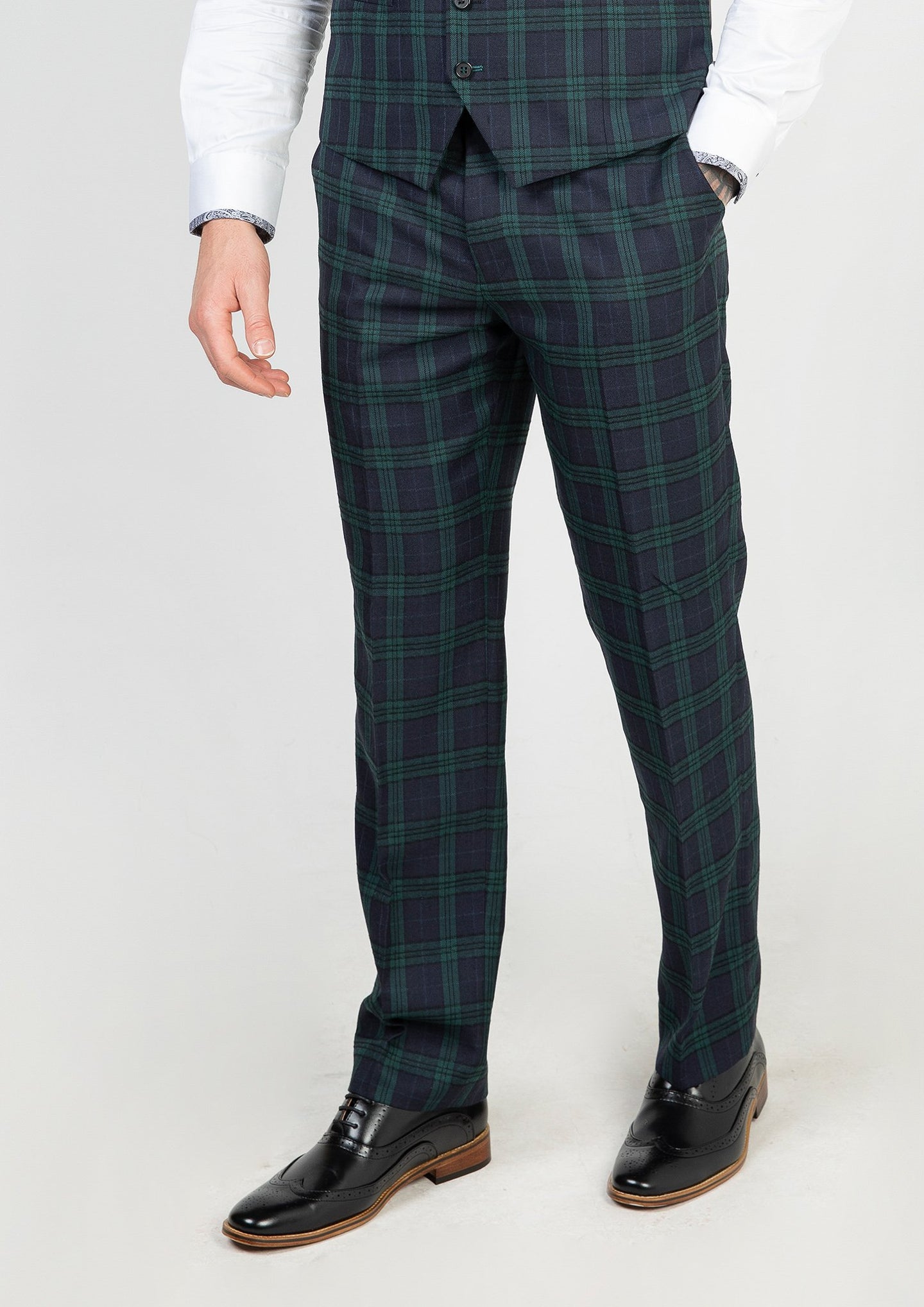 Skopes Ramsay Green Check Trousers
