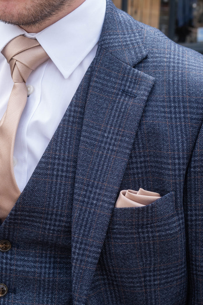 Skopes Woolf Navy Check Tweed Style Blazer