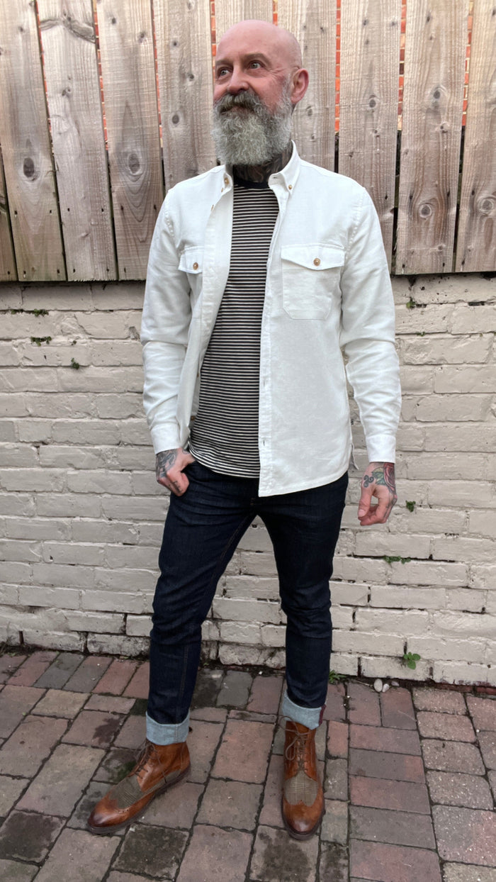 Solid Anton Milky White Overshirt