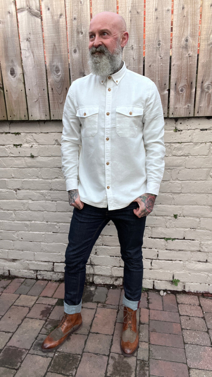 Solid Anton Milky White Overshirt