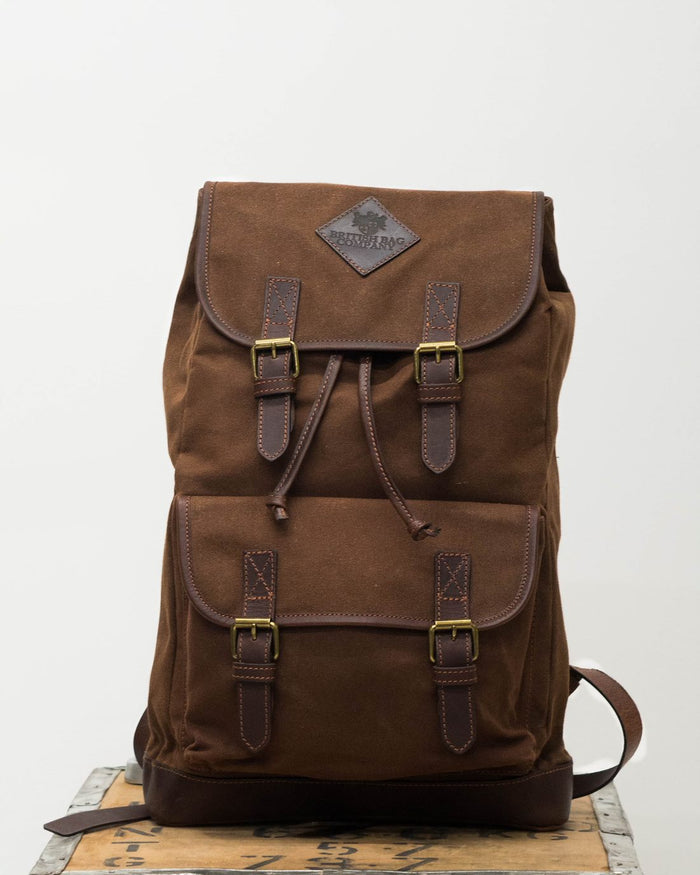 The Navigator Brown Wax Canvas Rucksack