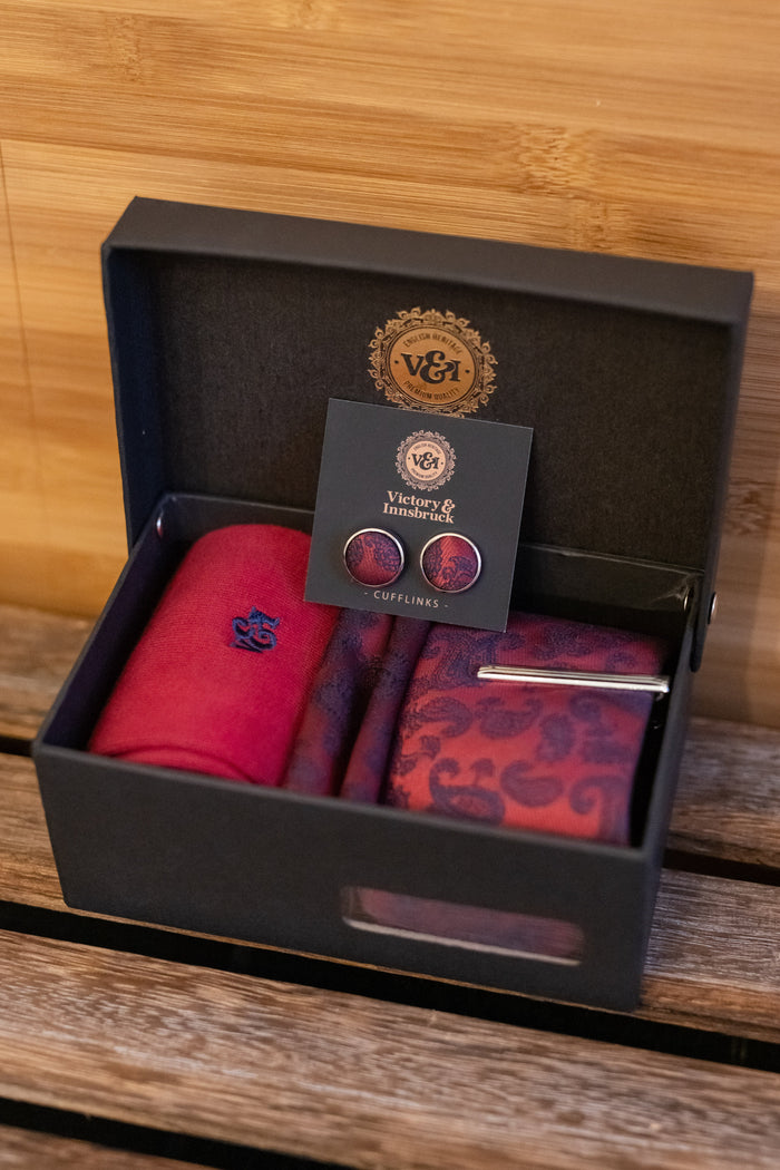 Victory & Innsbruck Red Paisley Tie Box Set