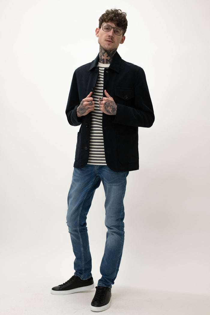 Wear London Navy Moleskin Shacket